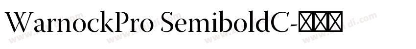 WarnockPro SemiboldC字体转换